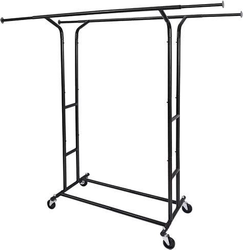 Buy Fishat Heavy Duty Double Rod Clothing Garment Rack For Hanging