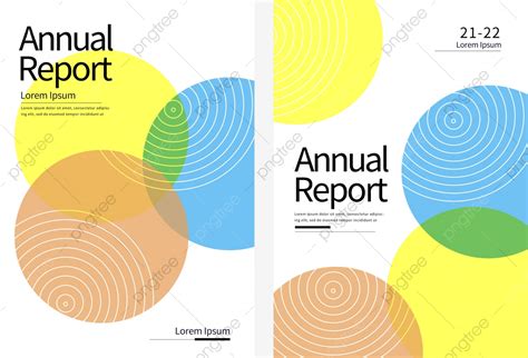 Gambar Sampul Laporan Tahunan Geometris Berwarna Warni Templat Untuk