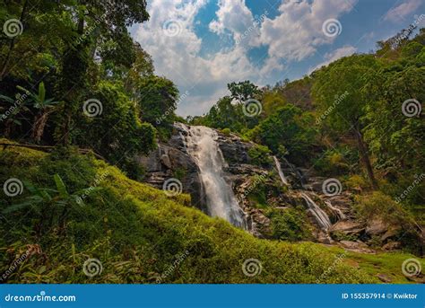 Wachirathan Waterfall in Doi Inthanon National Park Near Chiang Mai ...