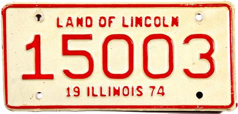 1974 Illinois Motorcycle License Plate Brandywine General Store