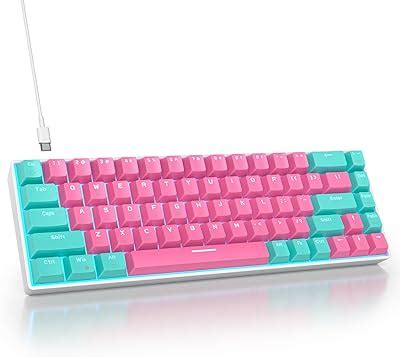 Amazon Fogruaden Wired Hot Swappable Percent Mechanical Keyboard Red Switch Tkl Pink