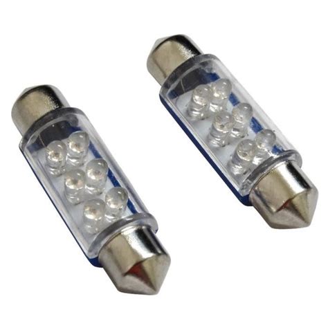 Ampoules Navettes Led V C W Lumi Re Bleue Cdiscount Auto