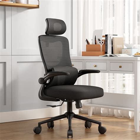 Office Chair Height-Adjustable Ergonomic Desk Chair with Self-Adaptive ...