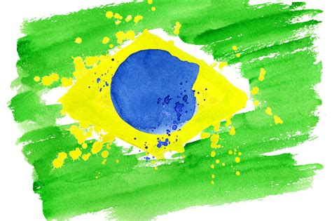 Watercolor Brazil Set Brazilian Flag By EvgeniiasArt TheHungryJPEG