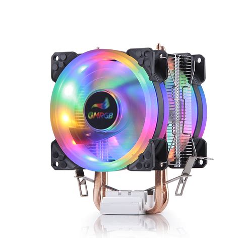 Cpu Cooler Pinos Gmf Rgb Pc Silencioso Intel Lga