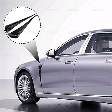 Pcs Glossy Black Car Side Fender Vent Air Wing Cover Body Trim