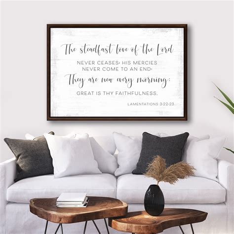 Great Is Thy Faithfulness Wall Art Lamentations Sign Etsy