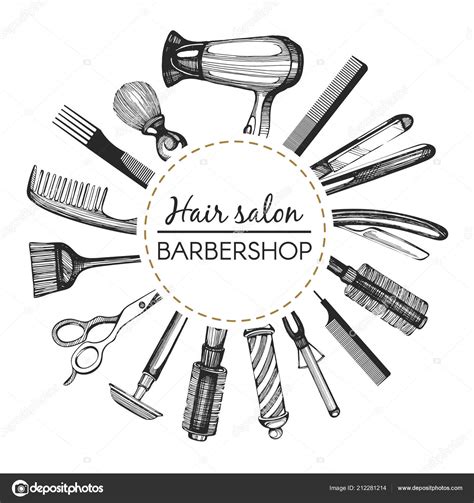 Vector Frame Hair Salon Stock Vector Ollimay 212281214