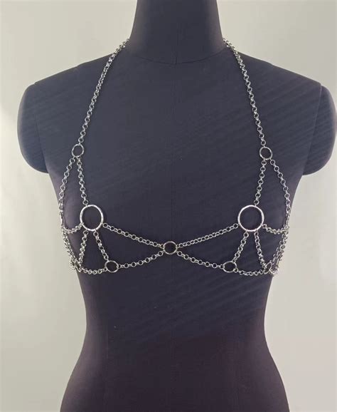 Custom Chain Bra Sm Chest Chain Sexy Bondage Bra Simple Body Chain