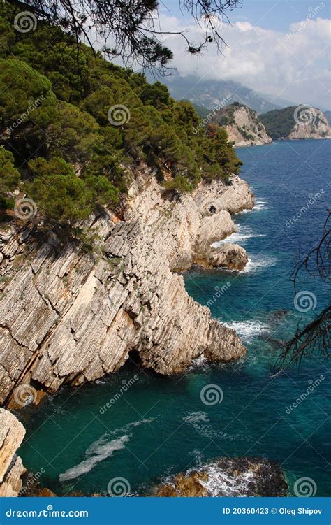 Montenegro coastline stock image. Image of balkans, rocky - 20360423