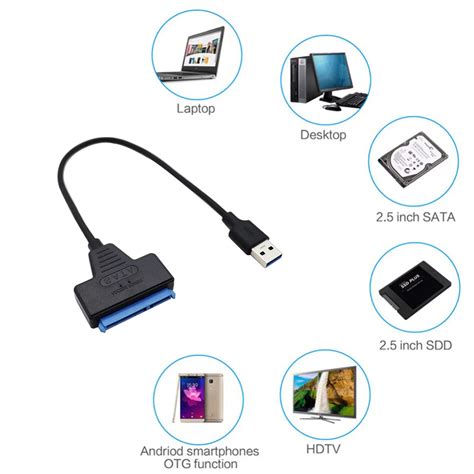 Generic Câble USB SATA 3 vers USB 2 0 adaptateur Pour disque dur