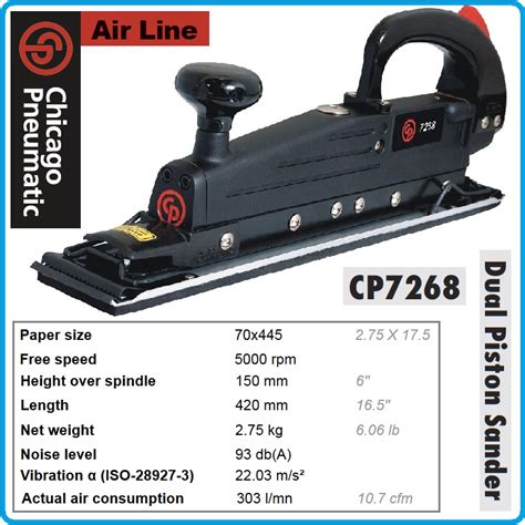 8941072680, Chicago Pneumatic, CP7268, 70х455mm, Вибро шлайф, Пила ...
