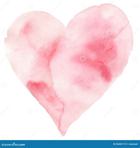 Watercolor Pink Texture Heart Shape Stock Image Image Of Painted