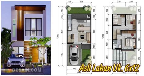 Rumah 5x12 2 Lantai Tampak Depan Dan Denah DESAIN RUMAH MINIMALIS