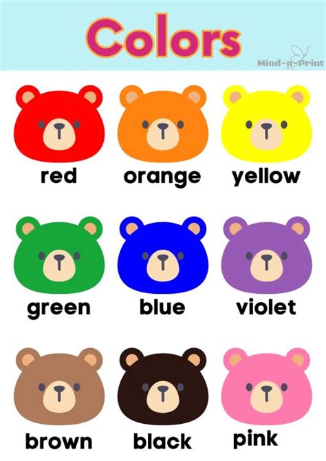 colors laminated educational wall chart  kids asize mic lazada ph