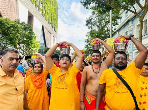 1st physical Thaipusam foot procession in 3 years, S'pore devotees ...