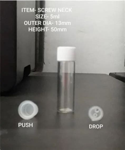 Transparent Ml Homeopathic Glass Vial For Storage Packaging Type