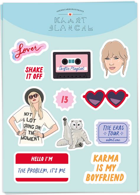 Taylor Sticker Sheet Kaart Blanche