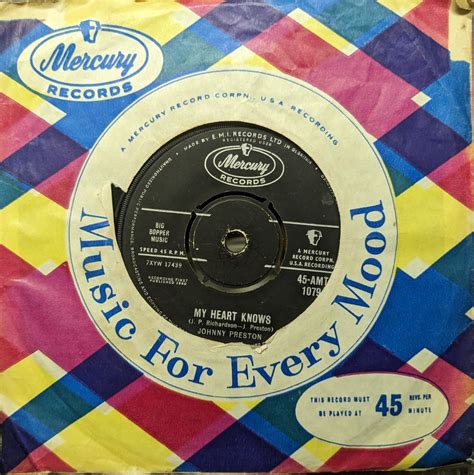 Yahooオークション Johnny Preston My Heart Knows 1960uk Mercu