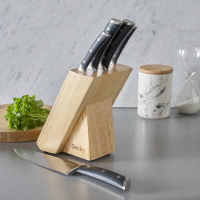 DENBY BEECH KNIFE BLOCK SET SPECIAL OFFER 30 OFF MRSP Mcdougalls