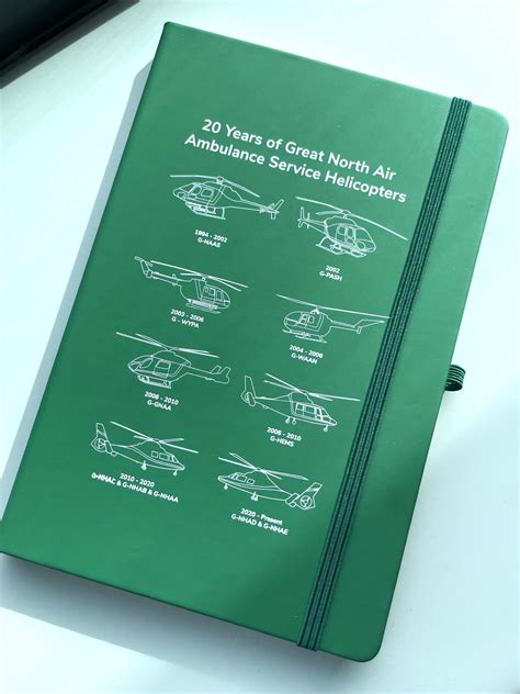 A5 Heritage Helicopter Notebook Great North Air Ambulance Service