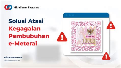 Pembubuhan E Meterai Gagal Simak Cara Mengatasinya Di Sini