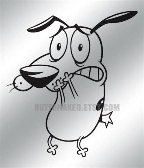 Courage The Cowardly Dog Vinyl Decal 9 Color Choices Etsy