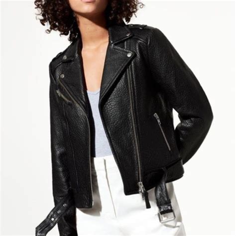 Mackage For Aritzia Black Leather Motorcycle Jacket Gem