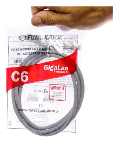 Patch Cord Cat6 Gigalan Cinza 2 50 Metros Furukawa Parcelamento Sem Juros