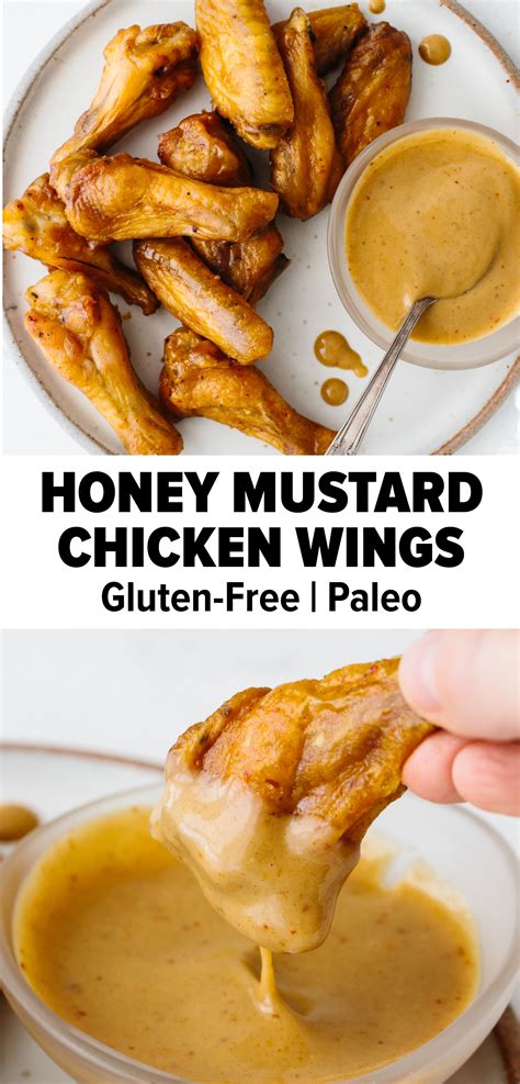 Honey Mustard Chicken Wings Oven Baked Honey Mustard Chicken Wings Wing Sauce Recipes