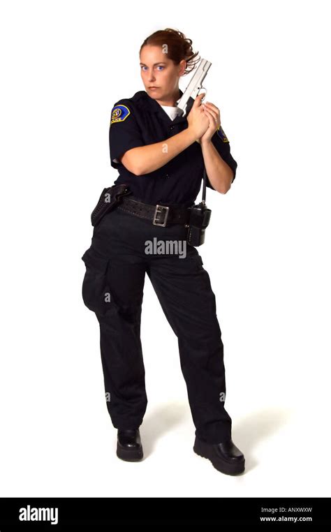 Female Police Officer in Full Uniform Stock Photo - Alamy