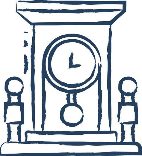 Ancient Clock hand drawn vector illustration 35334509 Vector Art at ...