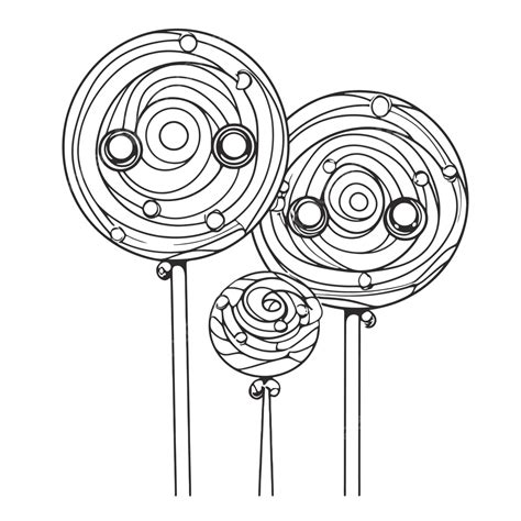 渦巻いたロリポップの輪郭スケッチを含む図面 ベクターイラスト画像とPNGフリー素材透過の無料ダウンロード Pngtree