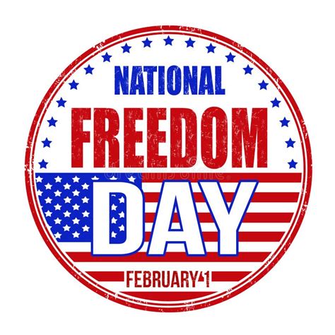 National Freedom Day Stamp Stock Vector Image 49069663