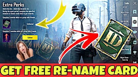 HOW TO GET RENAME CARD IN PUBG MOBILE GET FREE NAME CARD IN PUBG