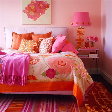 40+ Feminine Pink and Orange Bedroom Ideas That Will Seriously Wow You ...