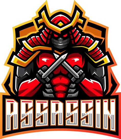 Assassin esport mascot logo design By Visink | TheHungryJPEG