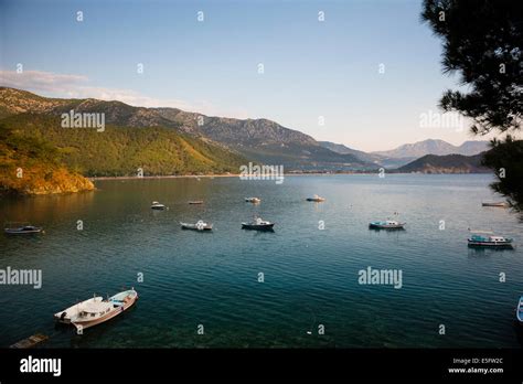 ADRASAN, TURKEY View of small boats in Adrasan Bay Stock Photo - Alamy