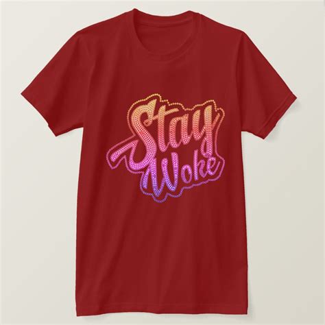 Stay Woke T Shirt Womens Size Adult S Red Shirts T Shirt Black