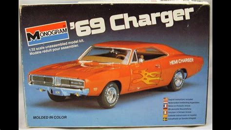 Monogram 1969 Dodge Charger 1 32 Plastic Model Kit Complete YouTube