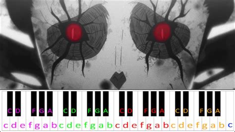 Black Catcher Black Clover Op 10 Easy Version Piano Letter Notes
