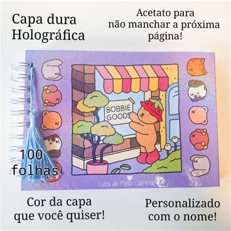 Livro De Colorir Bobbie Goods Capa Dura Lamina O Hologr Fica