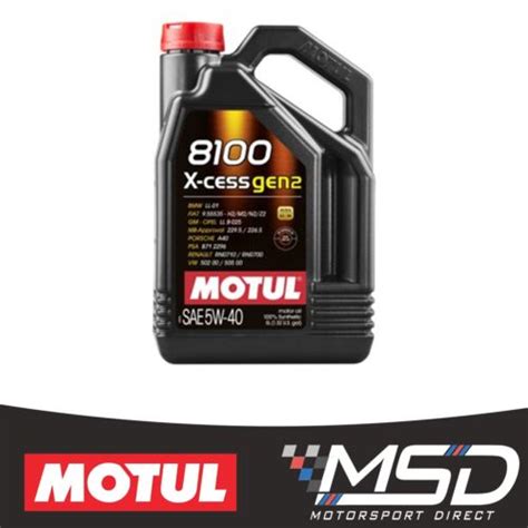 Motul 8100 X CESS GEN2 5W 40 5w40 Fully Synthetic Auto Engine Oil 5L