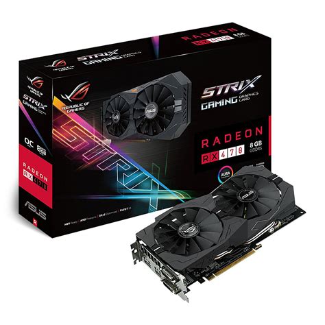 ASUS STRIX GAMING OC AMD Radeon RX 470 8GB Graphics Card LN79023 ...