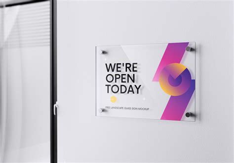 Glass Office Door Sign Mockup Mockup World