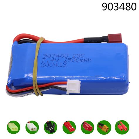 7 4v 2500mah Lipo Battery For 12428 12423 Rc Car Parts Syma X8c X8w X8g X8