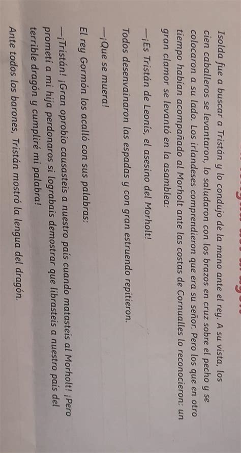 3 Tristán e isolda es una leyenda Justifica tu respuesta4 Resume con