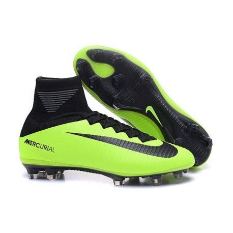 Cristiano Ronaldo New Nike Mercurial Superfly V FG Boots Green Black