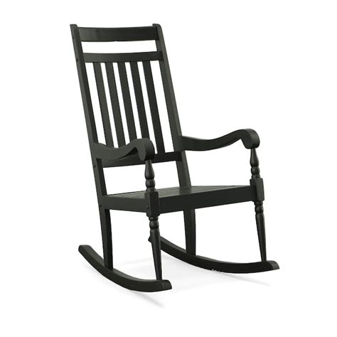 Carolina Cottage Asheville Black Wood Frame Rocker Rocking Chair With