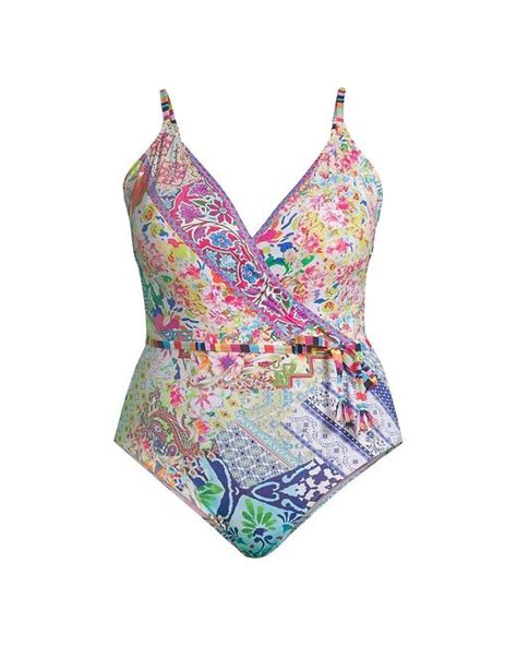 Johnny Was Printed One Piece Swimsuit In Pink Lyst